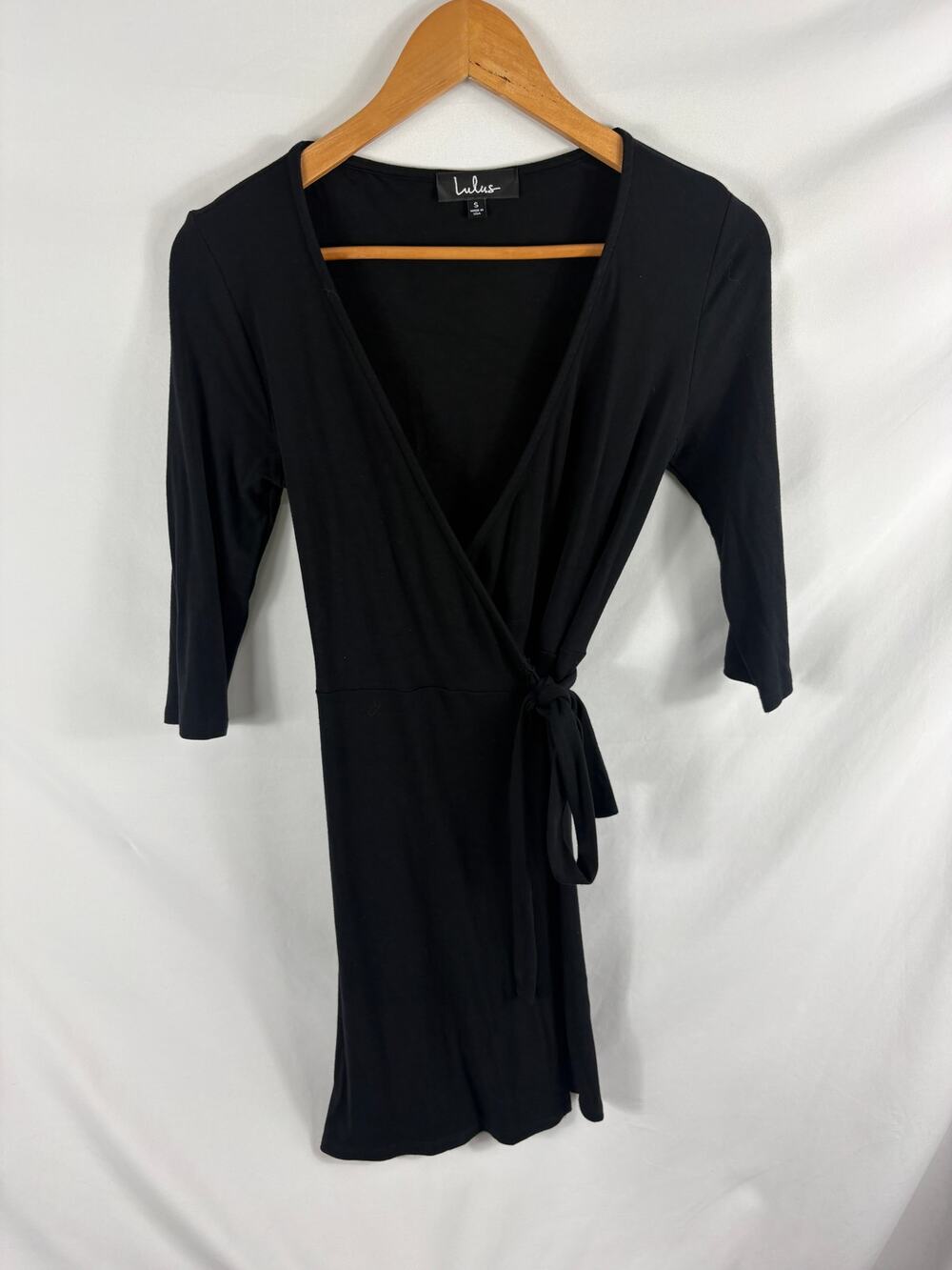 Lulus Black True Wrap Dress Size Small